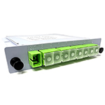 1 X 8 SC APC Singlemode Fiber Optic PLC Splitter CGX Cassette by QuickTreX&reg;