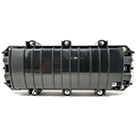 144 Fiber Outdoor IP68 Rated Aerial Horizontal Fiber Optic Splice Enclosure with Splice Sleeves, Splice Trays, and Mounting Hardware by QuickTreX®