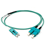 Custom Armored Indoor Plenum Rated Multimode 10-GIG OM3 50/125 Premium Duplex Fiber Optic Patch Cable - Made in the USA by QuickTreX®