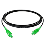 Custom Armored Indoor / Outdoor Tactical (PU) Singlemode 9/125 Premium Simplex Fiber Optic Patch Cable with Corning® Glass - Made in the USA by QuickTreX®