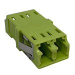 QuickTreX&reg; LC Duplex Multimode OM5 50/125 Fiber Optic Coupler without Flange - Lime Green