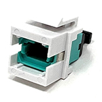MTP Multimode OM3 and OM4 Keystone Coupler for Mating Male to Female MTP / MPO Fiber Optic Cables - Key Up / Key Down - by QuickTreX