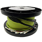 2 Strand Indoor Plenum Rated Ultra Thin Micro Armored Multimode 10/40/100/400 GIG OM5 50/125 Custom Pre-Terminated Fiber Optic Cable Assembly - Made in the USA by QuickTreX®