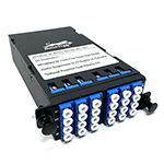 MPO 24 Fiber (1 X 24 MPO) to 24 LC (12 Duplex Adapters)  Singlemode Super High Density (SHD) Cassette by QuickTreX