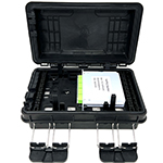 18 Adapter (1-36) Fiber Outdoor IP68 Rated Aerial Horizontal / Wall Mountable Fiber Optic Splitter / Splice / Distribution Enclosure with Splice Sleeves, 12/24 Fiber Splice Tray, and Mounting Hardware by QuickTreX®