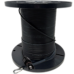 1 Fiber Singlemode HFOC OptiTap Preconnectorized Indoor/Outdoor Fiber Optic Cable Assembly with Weatherproof IP68 Rated Connectors and Corning Glass - Custom Made in USA by QuickTreX®