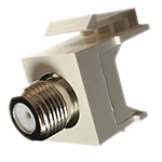 QuickTreX&reg; Coaxial Keystone F Coupler, White