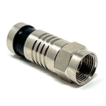 QuickTreX&reg; Premium RG6 F Male Indoor/Outdoor Waterproof Coaxial Compression Connectors - 10 Pack