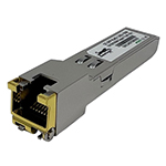 QuickTreX&reg; 1.25 Gigabit SFP to RJ45 Transceiver - Hot Pluggable and Cisco Compatible - 100 Meters with Cat 5E/6/7/8 Ethernet Cables - 10/100/1000 BASE-T