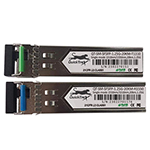 QuickTreX&reg; 1.25 Gigabit Singlemode Bidirectional (BiDi) 1 Fiber LC Simplex SFP Fiber Optic Transceiver Kit - Hot Pluggable & Cisco Compatible - 20 km at 1310/1550 nm (Includes 1310TX/1550RX & 1550TX/1310RX Transceivers)