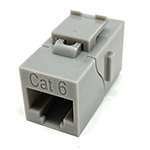 QuickTreX&reg; Premium Cat 6 Inline RJ45 Keystone Mount Coupler - TAA Compliant - RoHS Compliant and UL Listed