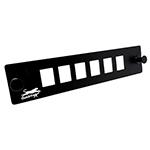QuickTreX&reg; 6 Port LGX SC Footprint Empty Fiber Optic Adapter Panel for Housing Non-Flanged Fiber Optic Adapters