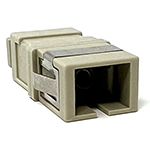 SC Simplex Multimode OM1 - 62.5/125 Fiber Optic Coupler without Flange - Beige