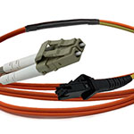 MTRJ (equip.) to LC Plenum Rated Multimode OM1 62.5/125 Mode Conditioning Cable with Corning® Glass - Made in the USA by QuickTreX®