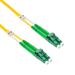 Stock 8 meter LC APC to LC APC Singlemode Duplex Fiber Optic Patch Cable