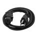 1 Ft Black Power Cord with NEMA 5-15P to IEC C-13 Connectors and 18/3 AWG Conductors (AC125V / 10A / 1250W) - RoHS Compliant and UL/CSA Approved