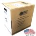Cat 5e 350MHz UTP Solid Conductor 24AWG Plenum Rated (CMP) Ethernet Cable 1000 Ft Made in the USA by CCT