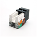 QuickTreX Premium Cat 6 Keystone Jack Back View Capped