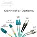 Connector Options - LC Uniboot, Standard LC, SC, ST, and FC