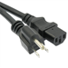 6 Ft Black Power Cord with NEMA 5-15P to IEC C-13 Connectors and 14/3 AWG Conductors (AC125V / 15A / 1875W) - RoHS Compliant and UL/CSA Approved