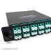 MTP® 24 Fiber (1 X 24 MTP Male) to 24 LC (12 Duplex Adapters) Multimode OM4 50/125 Low Loss LGX Cassette with Genuine US Conec® Connectors by QuickTreX®