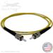 ST to ST Plenum Rated Singemode 9/125 Premium Custom Simplex Fiber Optic Patch Cable with Corning® Glass - Made in the USA by QuickTreX®