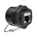 Cat 6A Commercial-Grade Outdoor IP68 Rated Shielded Bulkhead Panel Mount Coupler with Dust Cap