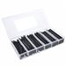 Heat Shrink Tube Kit for Multipurpose Protection of Cable Breakouts, Connectorization, and More - Black Polyethene (100 PCS)