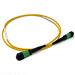 Stock 1 Meter 24 Fiber (1 X 24) MPO APC Female to MPO APC Female Singlemode OFNR Riser Rated Fiber Optic Patch Cable - Method A Straight Through