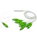 1 X 8 SC APC Singlemode Mini 0.9mm Fiber Optic PLC Splitter - 1 Meter