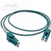 Stock 5 meter LC UPC Uniboot to LC UPC Uniboot Armored Multimode 10/40/100 GIG OM4 50/125 Duplex Plenum Rated OFCP Fiber Optic Patch Cable by QuickTreX®