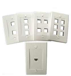 QuickTreX&reg; Designer Style Flush Wallplate for Keystone Jacks